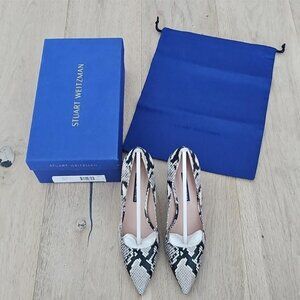 Stuart Weitzman Women's Black and White Courts